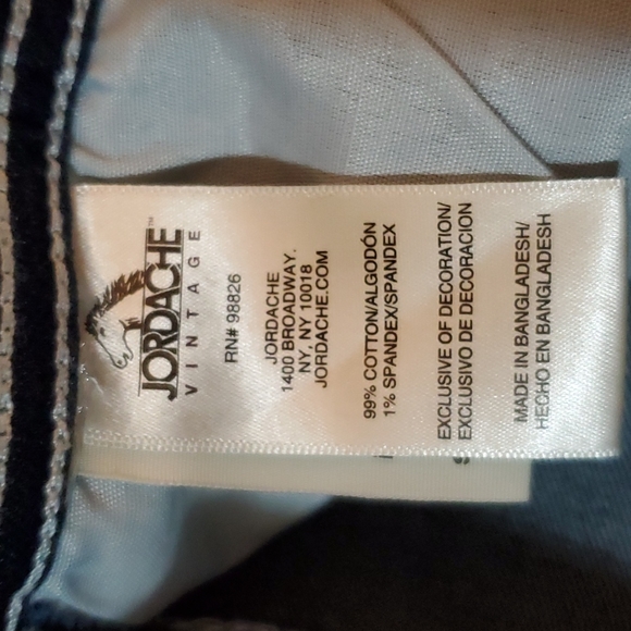 Jordache Vintage High Rise Heather Straight Leg Jeans Size 30 Dark Blue Denim - Picture 10 of 10